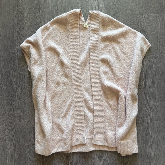 GAP Light Pink Oversized Sleeveless Cardigan - Picture 1 of 4